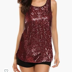 Zeagoo Sequined Shimmer Tank Top | XXL